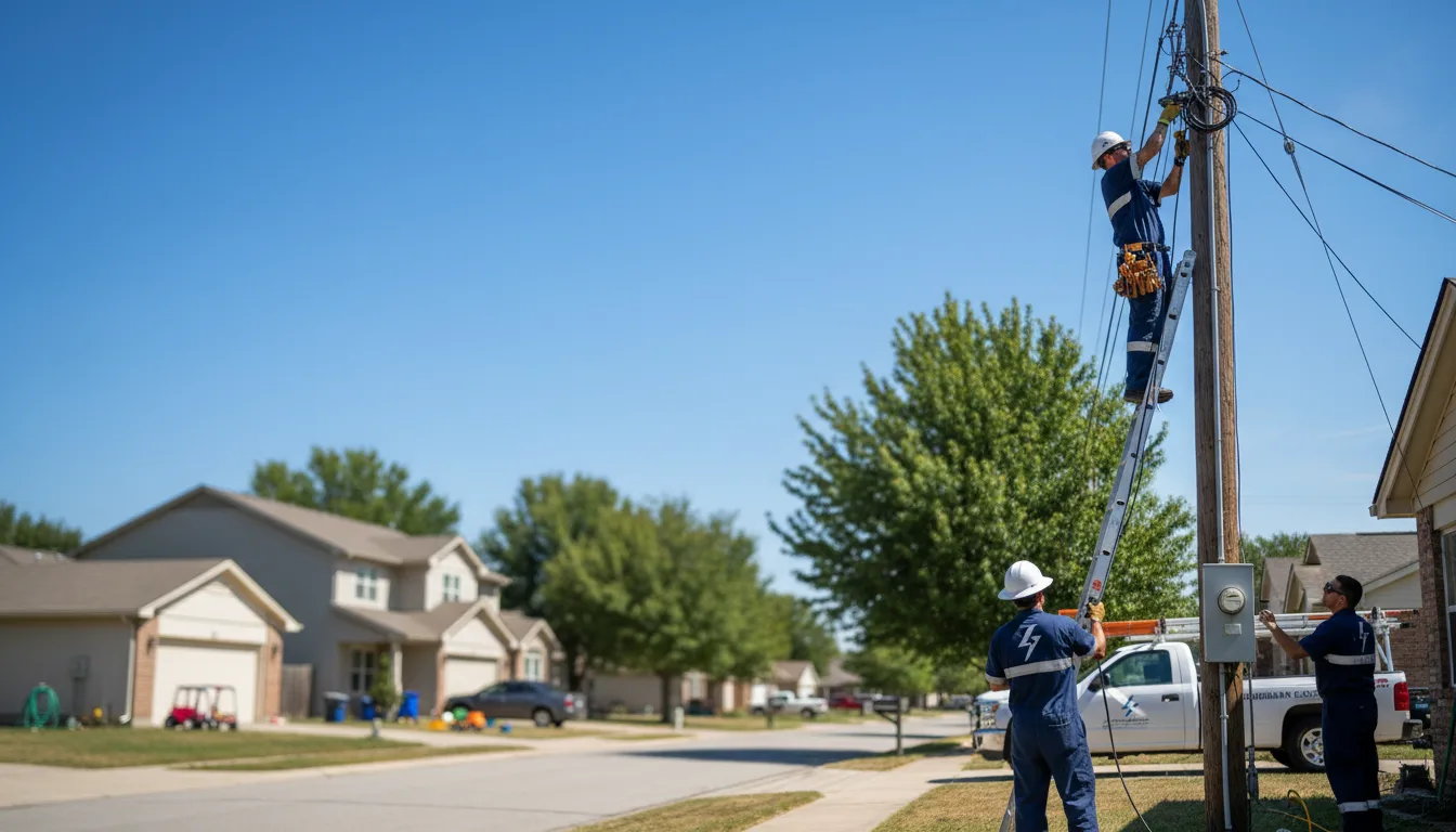 Residential electrician providing installation services in Creighton, MO